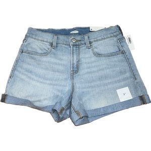 Light blue jean-like shorts old navy size 2 3”